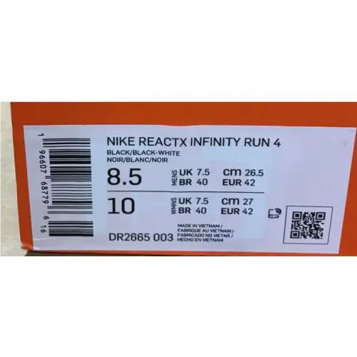Nike shoes - Nike ReactX Infinity Run 4 - DR2665-003 - Gray 6