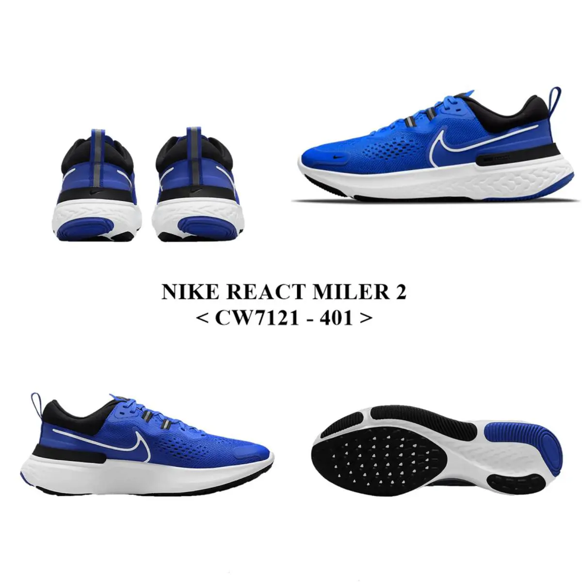 Nike shoes - Nike React Miler - React Miler - CW7121-401 - Blue (Hyper Royal) 9