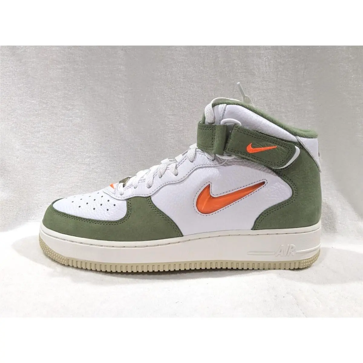 Nike shoes - Nike Air Force 1 Mid QS - DQ3505-100 - White/Orange/Green 2