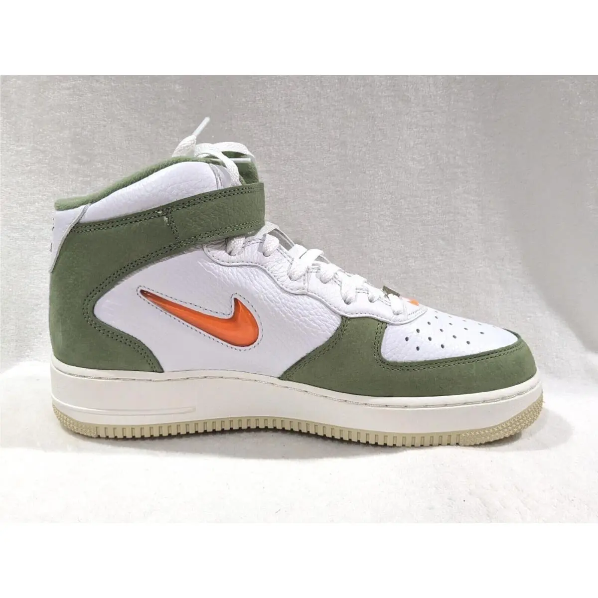Nike shoes - Nike Air Force 1 Mid QS - DQ3505-100 - White/Orange/Green 3