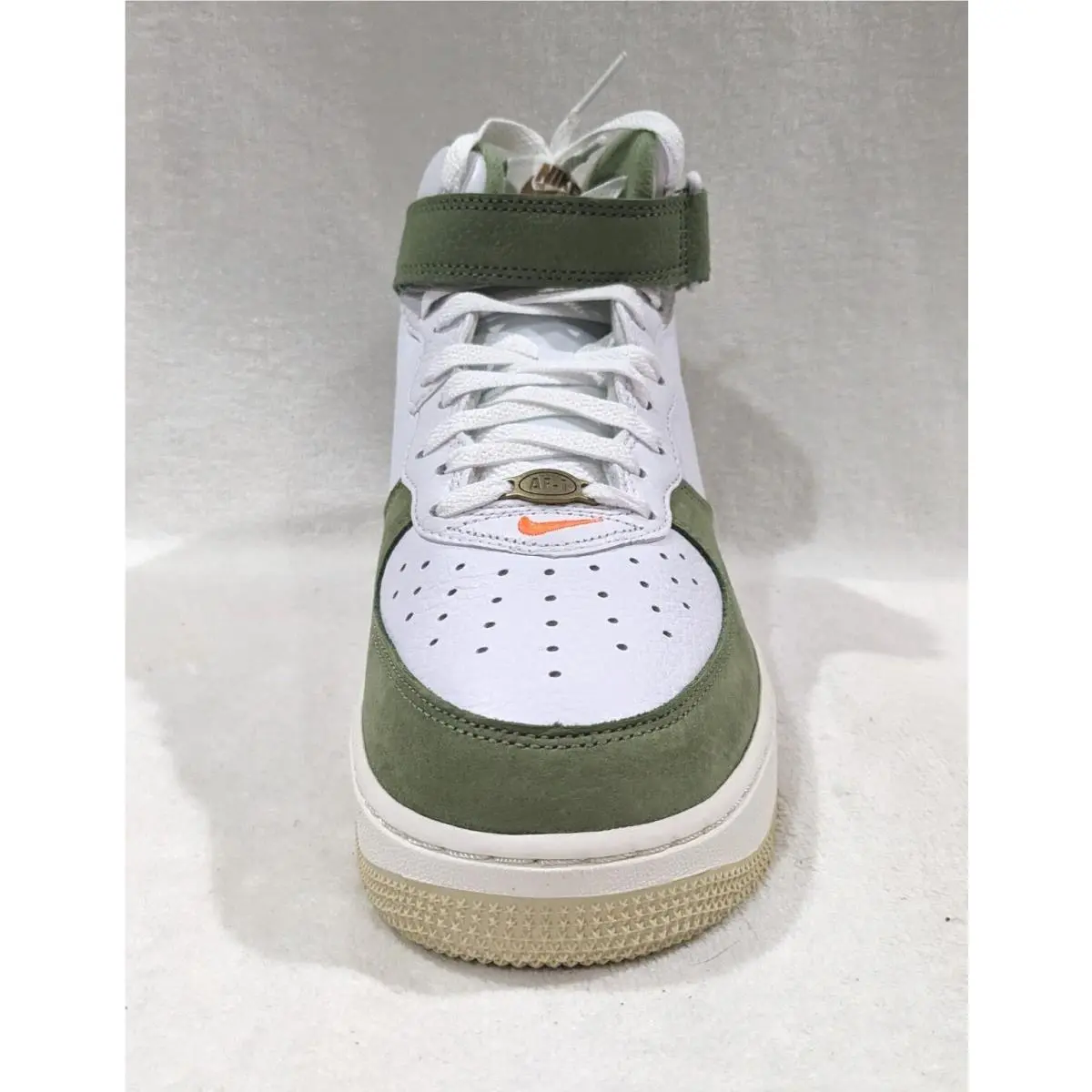 Nike shoes - Nike Air Force 1 Mid QS - DQ3505-100 - White/Orange/Green 4