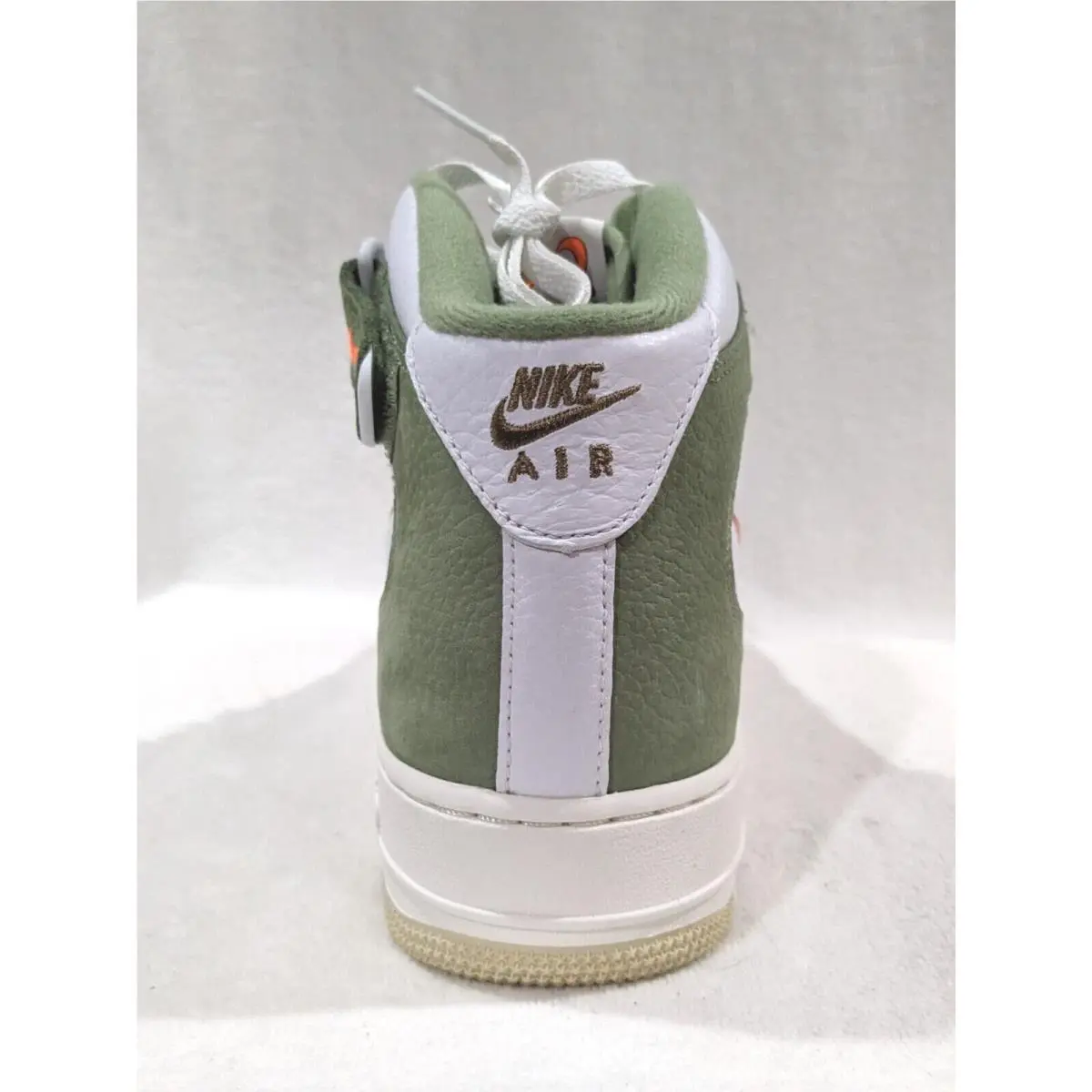 Nike shoes - Nike Air Force 1 Mid QS - DQ3505-100 - White/Orange/Green 5