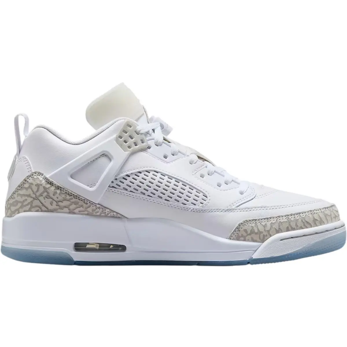 Air Jordan Spizike Low Men Sneaker Shoe US Size 7-14 Colors White/Metallic Silver/Barely Blue/Neutral Grey by Nike