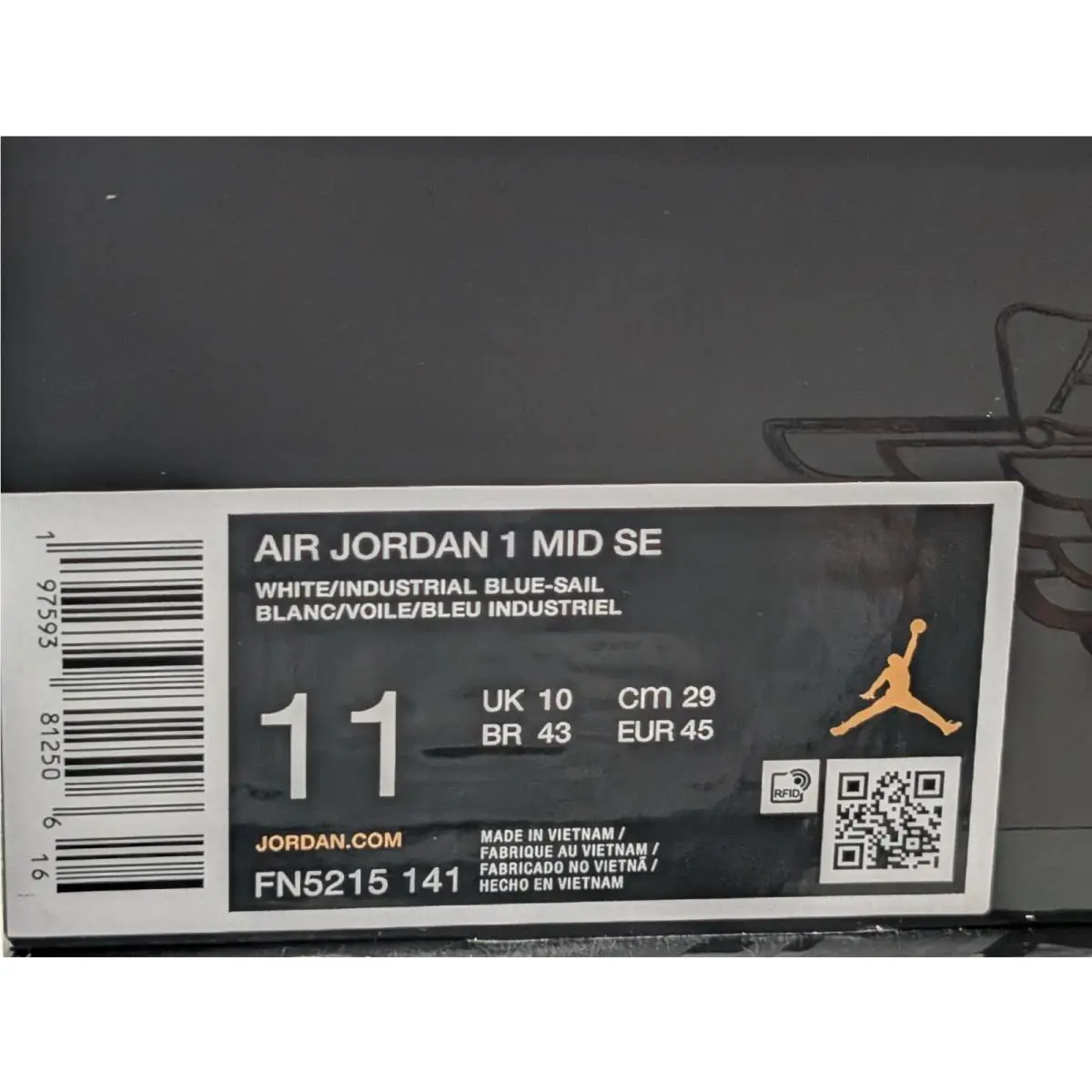Nike shoes - Air Jordan 1 Mid SE - FN5215-141 - White/Blue 19