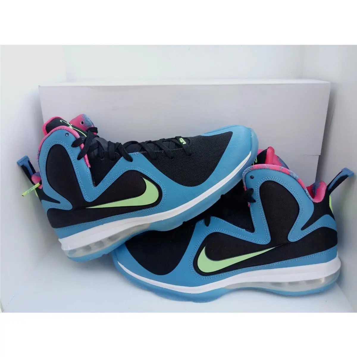 Nike shoes - Nike LeBron 9 - LeBron - DO5838-001 - BLACK/LIME GLOW-DUTCH BLUE 12
