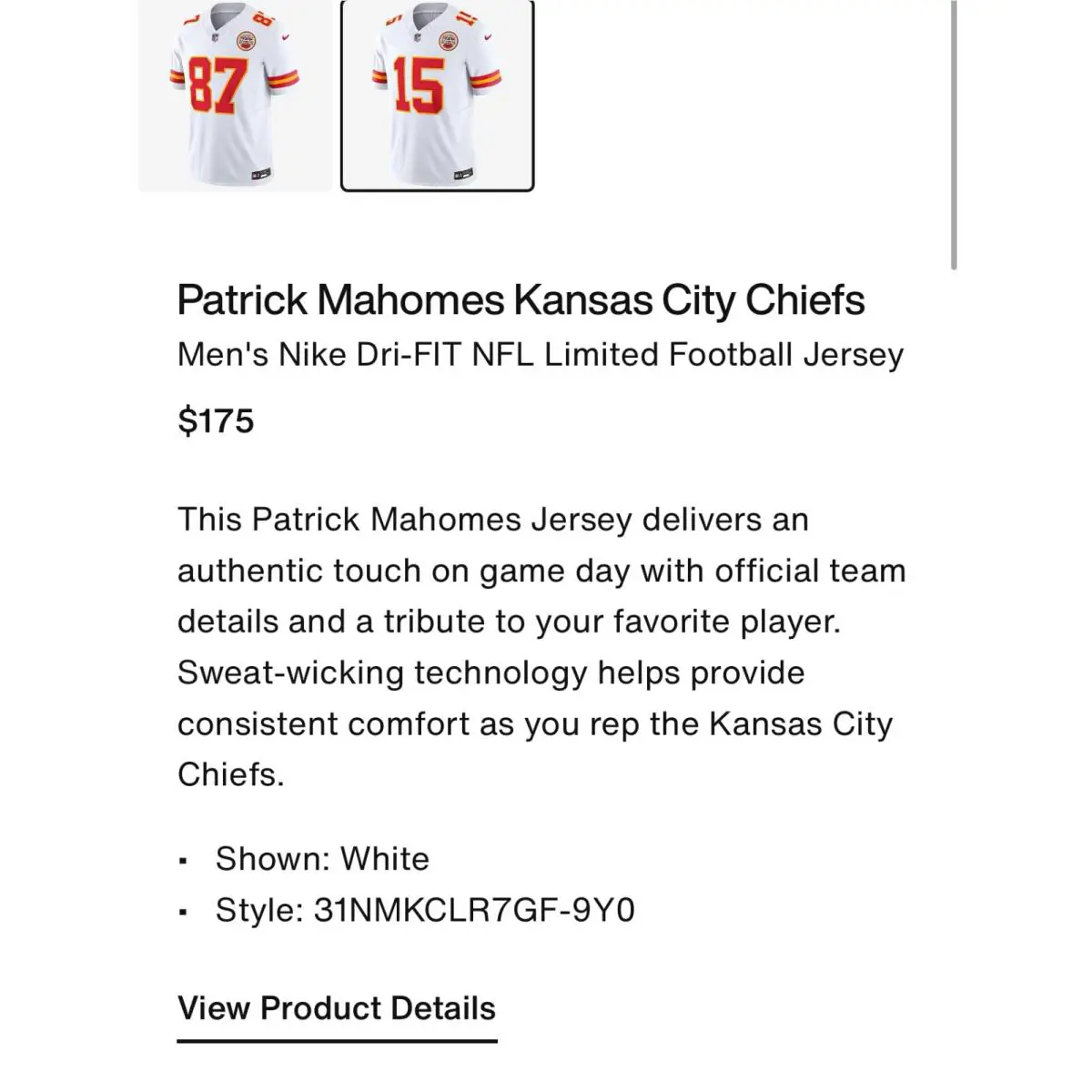 Nike clothing - mahomes - mahomes - White 7