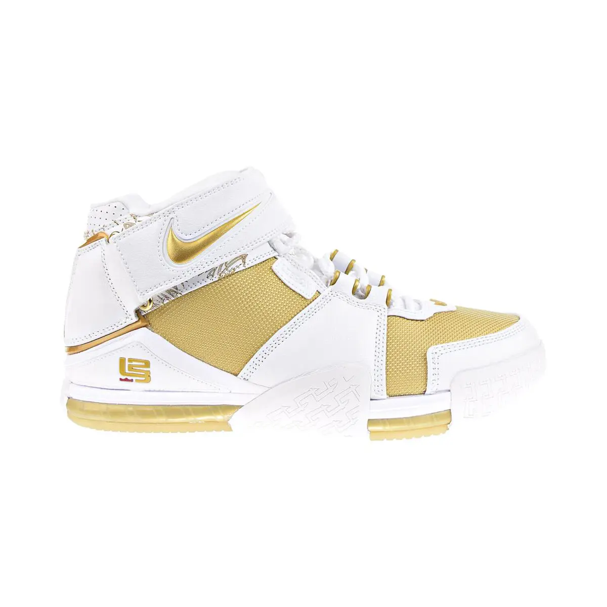 Nike Lebron 2 Retro `maccabi` Men`s Shoes White-metallic Gold DJ4892-100