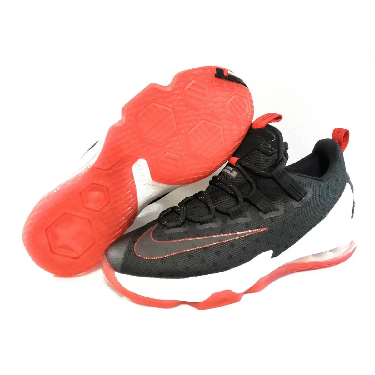 Boys Girls Kids Youth Nike Lebron Xiii Low 834347 061 Black 2016 Sneakers Shoes - Black