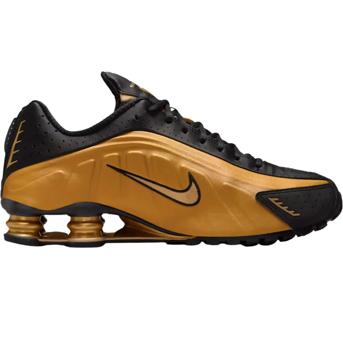 Nike shoes - Nike Shox R4 - Shox - Black/Black/Bright Crimson/Black 34