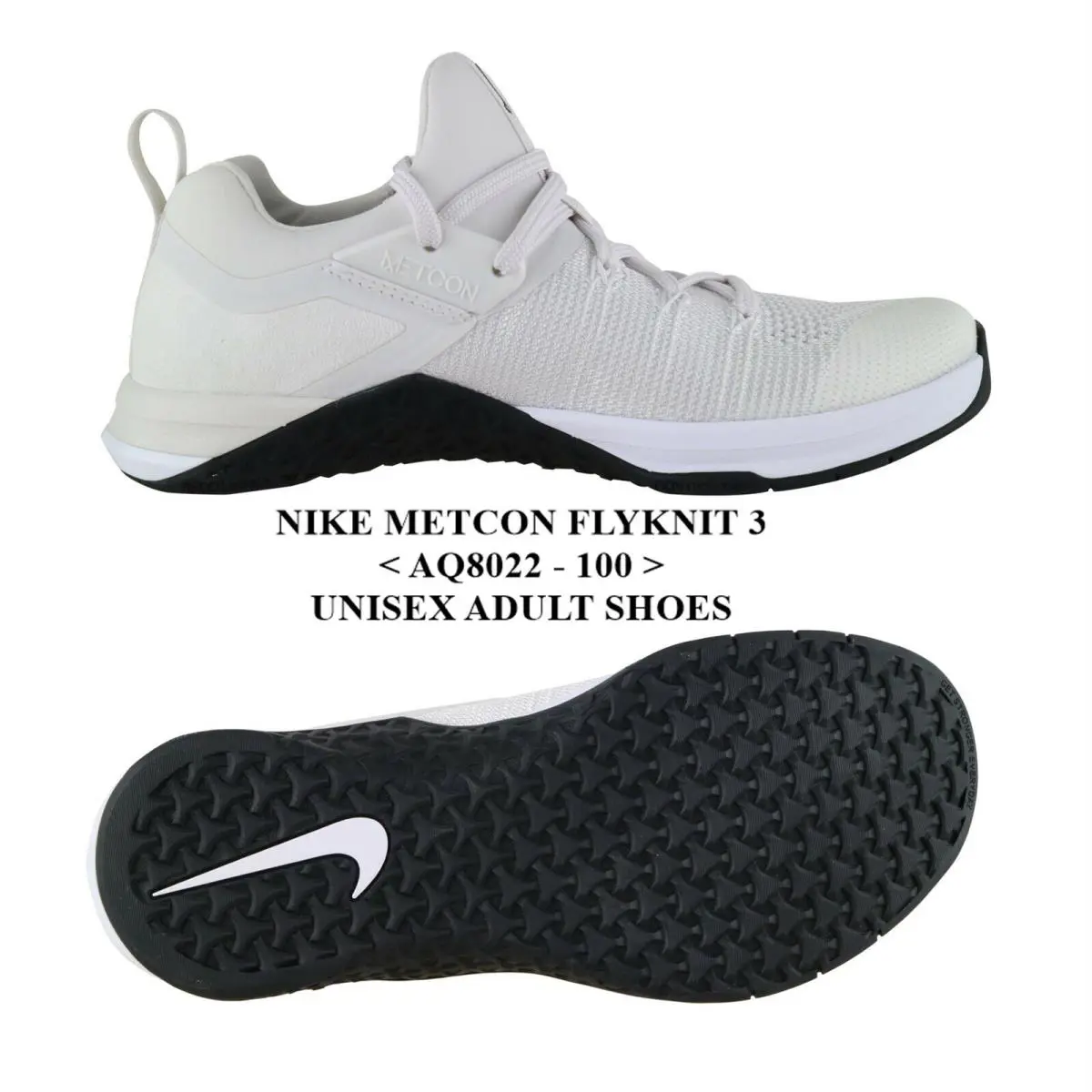 Nike shoes - Nike Metcon Flyknit 3 - Metcon Flyknit - AQ8022 - WHITE / PLATINUM TINT 0