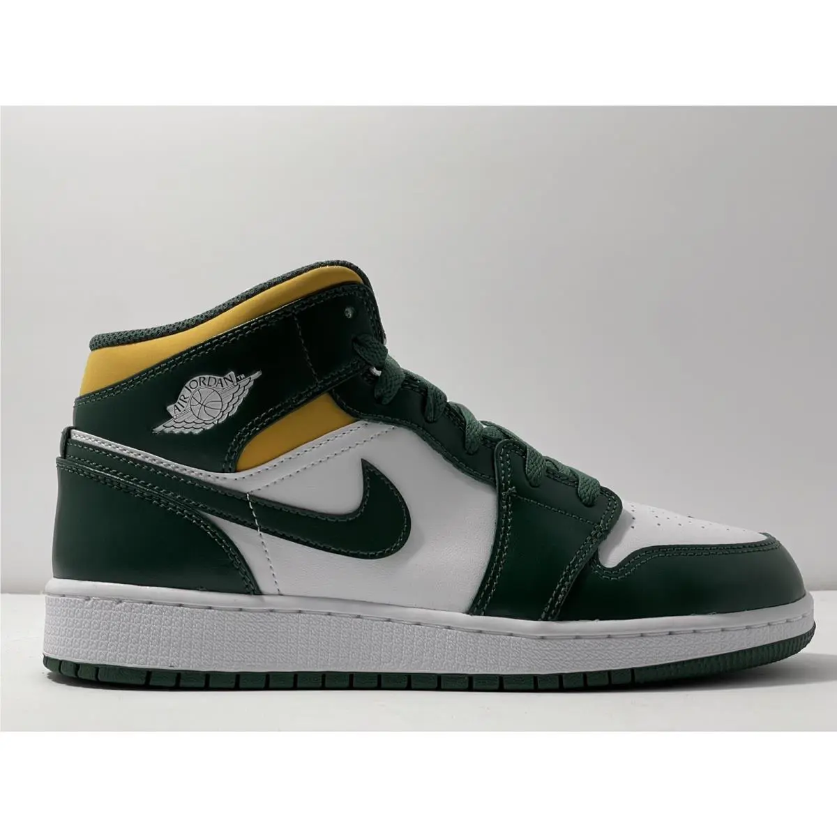 Nike shoes - Air Jordan 1 Mid GS - 554725-371 - Noble Green Pollen White 0