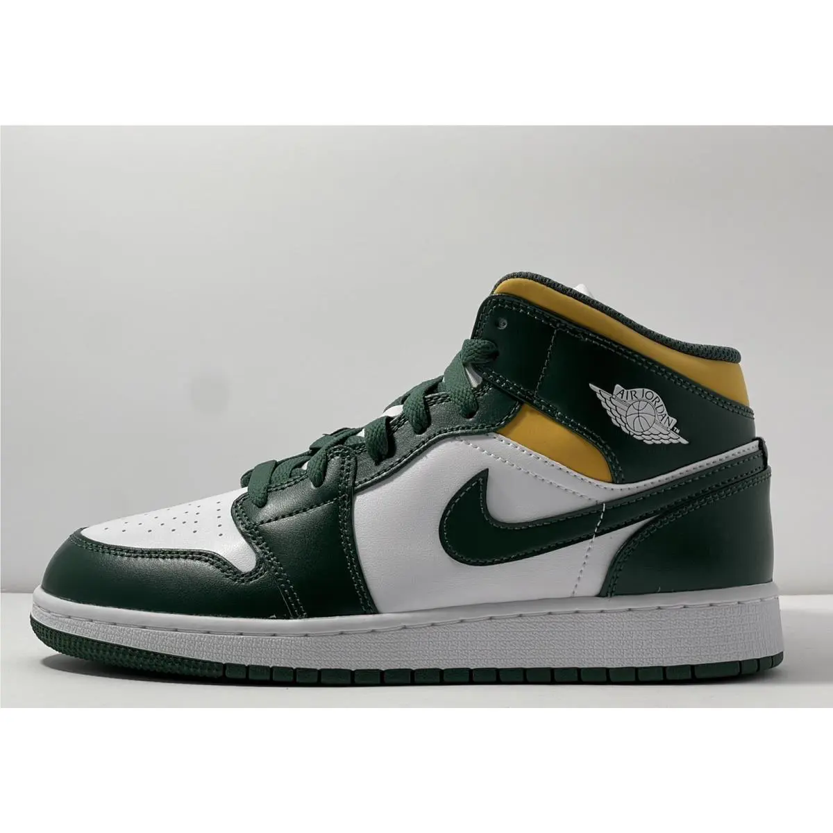 Nike shoes - Air Jordan 1 Mid GS - 554725-371 - Noble Green Pollen White 2