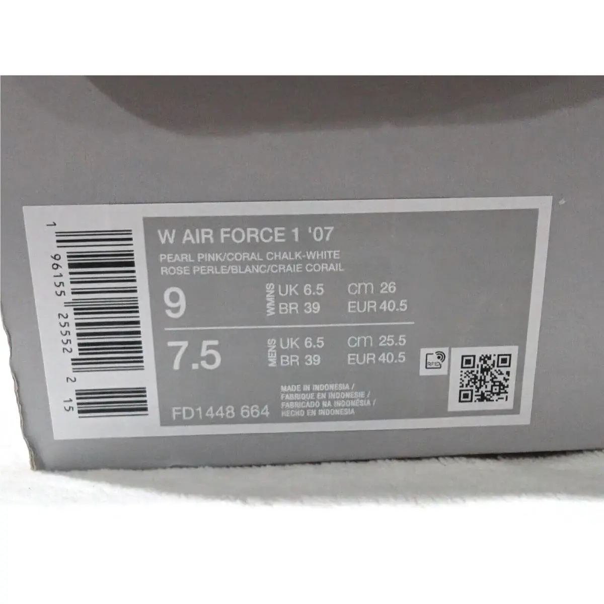 Nike shoes - Nike Air Force 1 `07 - FD1448-664 - Pearl Pink/White 12