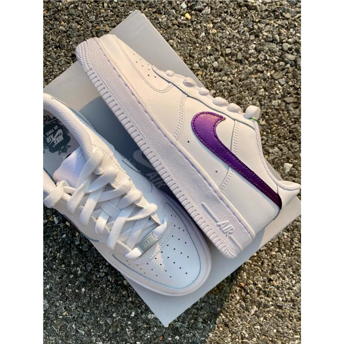Nike shoes - Nike Air Force 1 - Air Force - CW2288-111 - White, Custom Shoes: Purple 8