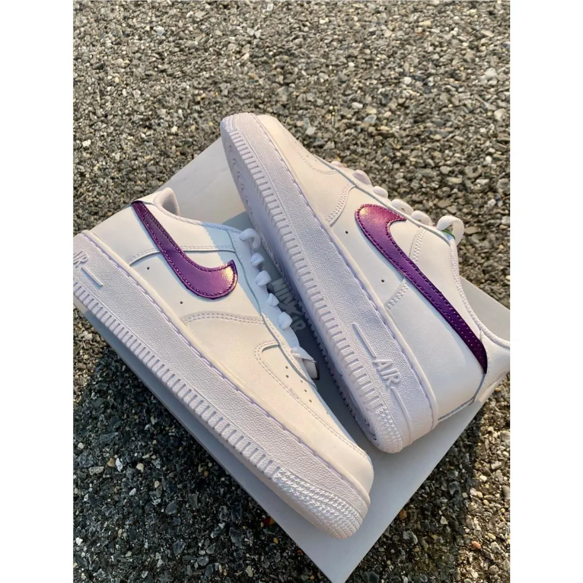 Nike shoes - Nike Air Force 1 - Air Force - CW2288-111 - White, Custom Shoes: Purple 7