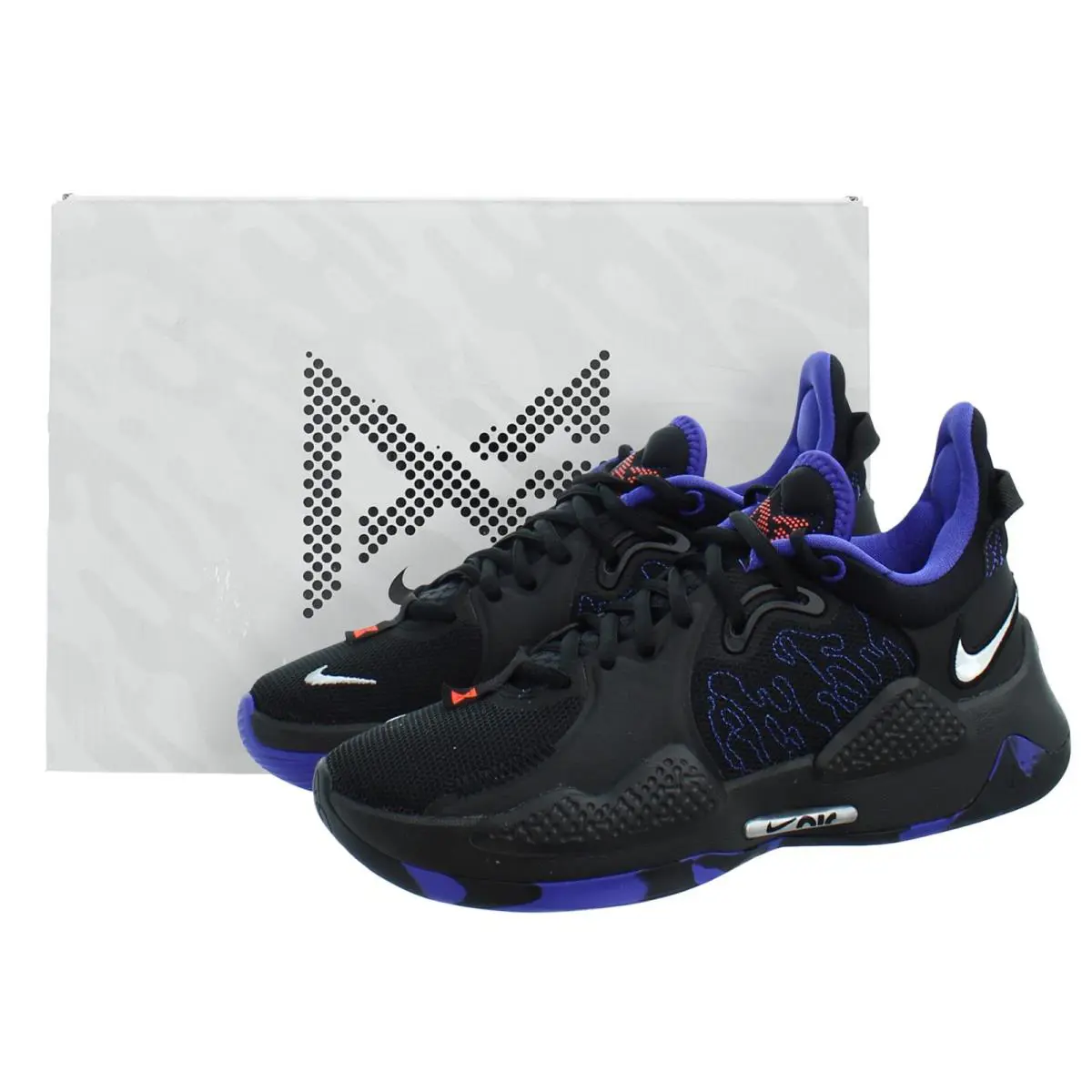Nike PG 5 Basketball Shoes CW3143 Unisex Paul George Sneakers Mesh Cushioned - Black