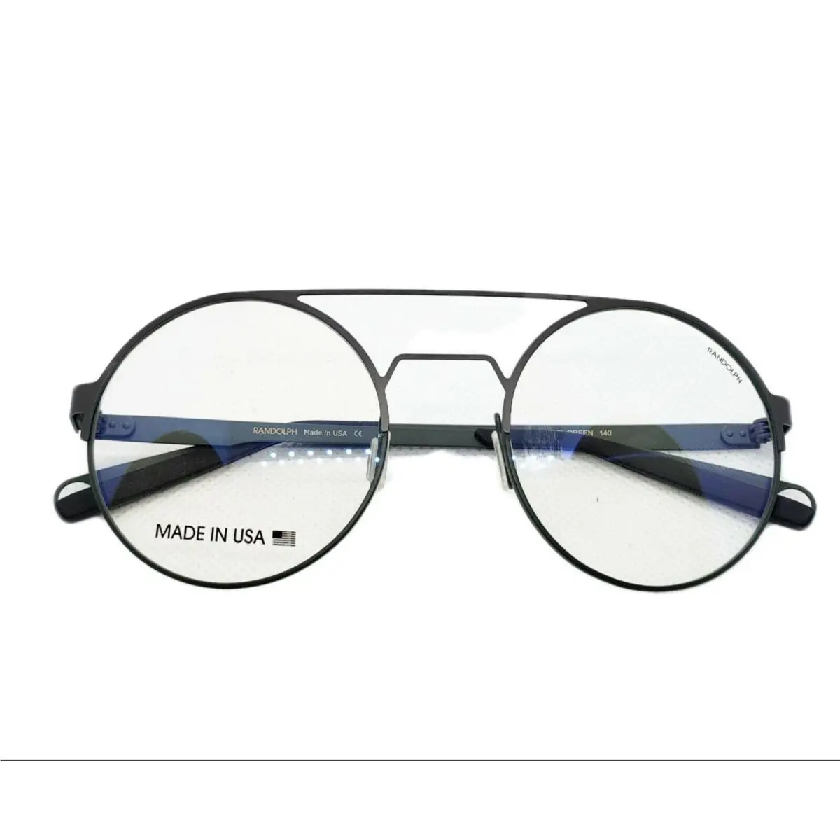 Engineering Oxford Green/gun Metal OX001 Round Eyeglasses 49/21/140 Usa by Randolph