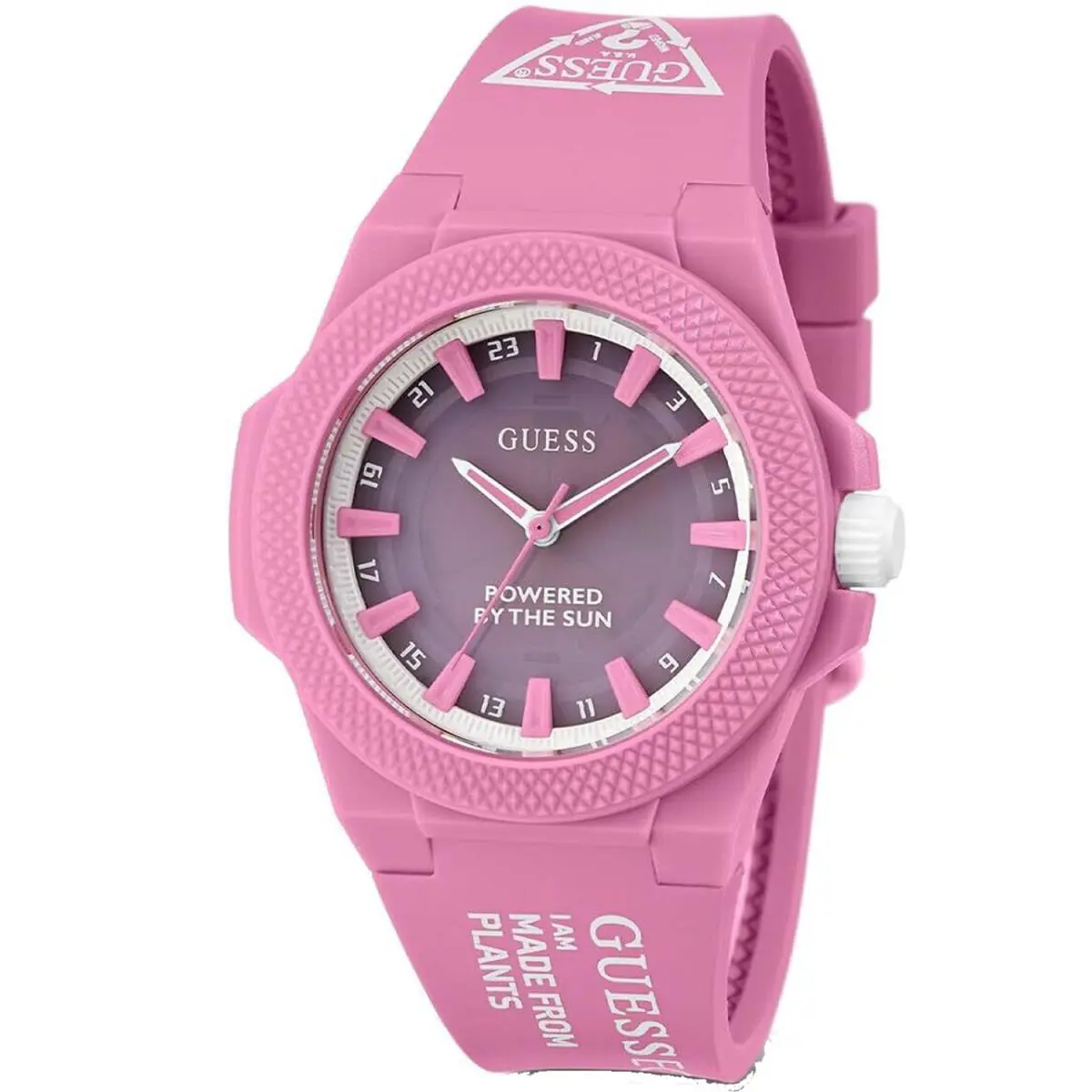 Guess Women`s Outspoken Pink Dial Watch - GW0587L3