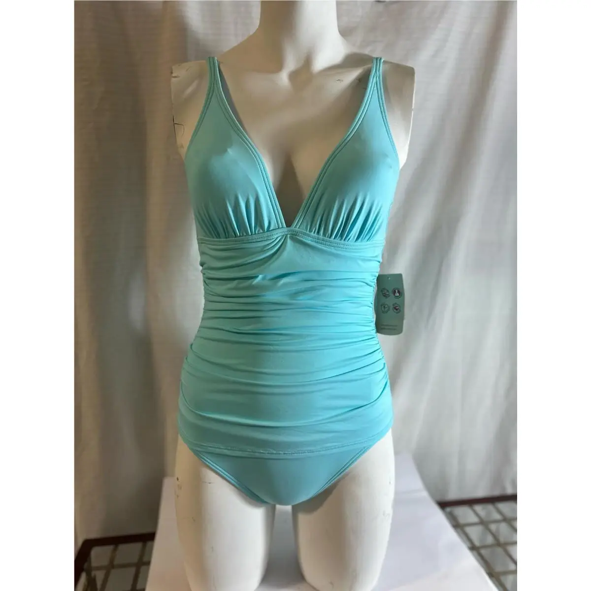 Tommy Bahama Pearl Over-the-shoulder V-neck One-piece Swimsuit Swimming Pool 4