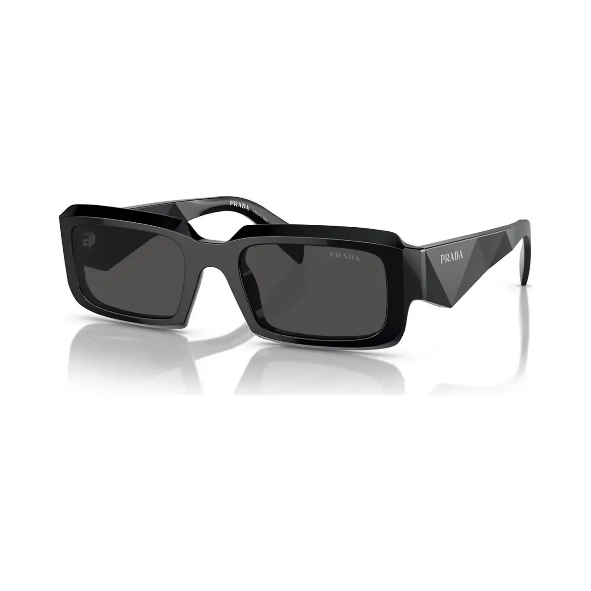 Prada Symbole Geometric Sunglasses In Black - Acetate Frames - PR17W