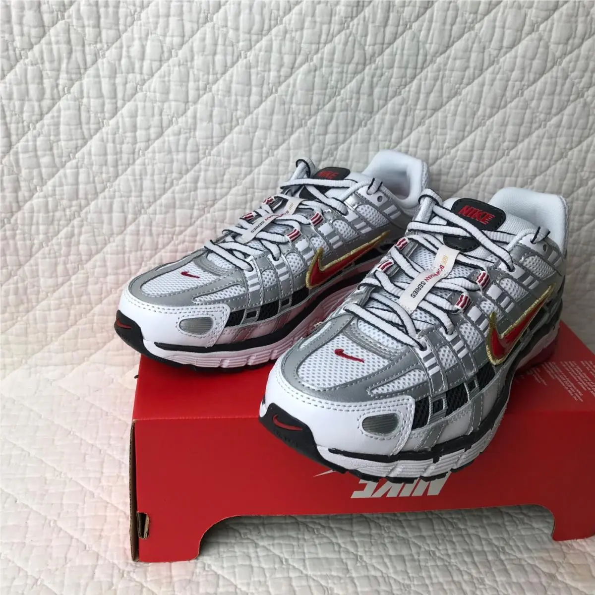Nike shoes - Nike P-6000 - BV1021-101 - White/Varsity red 6