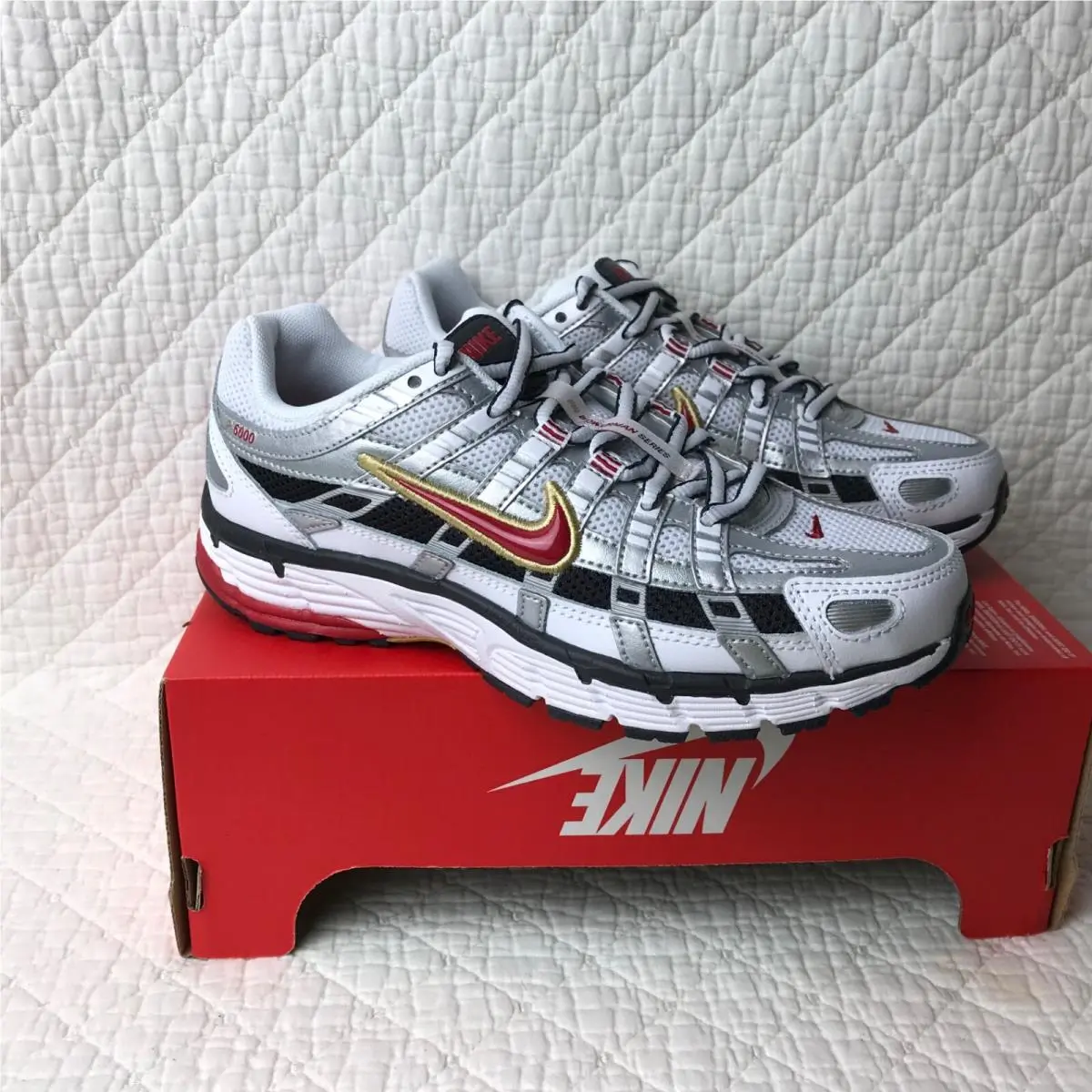 Nike shoes - Nike P-6000 - BV1021-101 - White/Varsity red 7