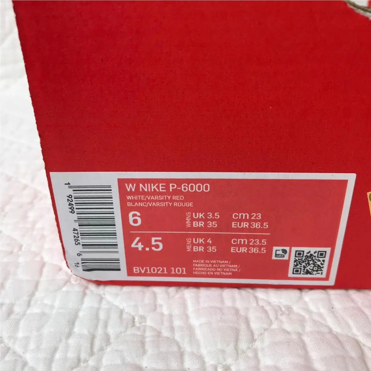 Nike shoes - Nike P-6000 - BV1021-101 - White/Varsity red 12