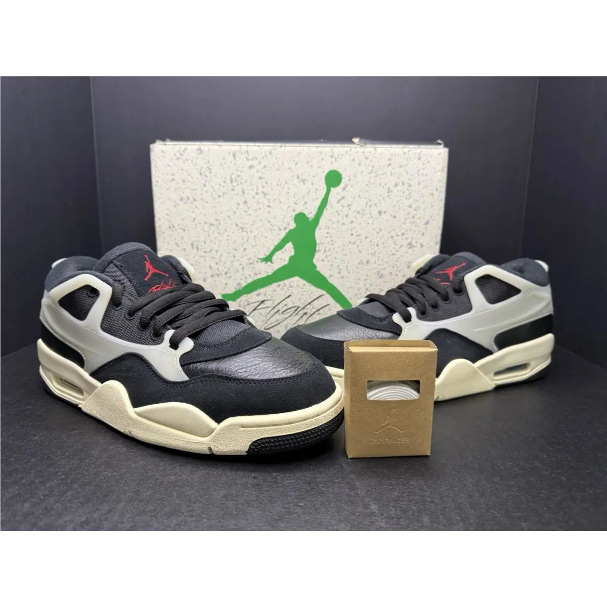 Nike Air Jordan 4 RM Black Sail FQ7939-006 Men`s Size 10