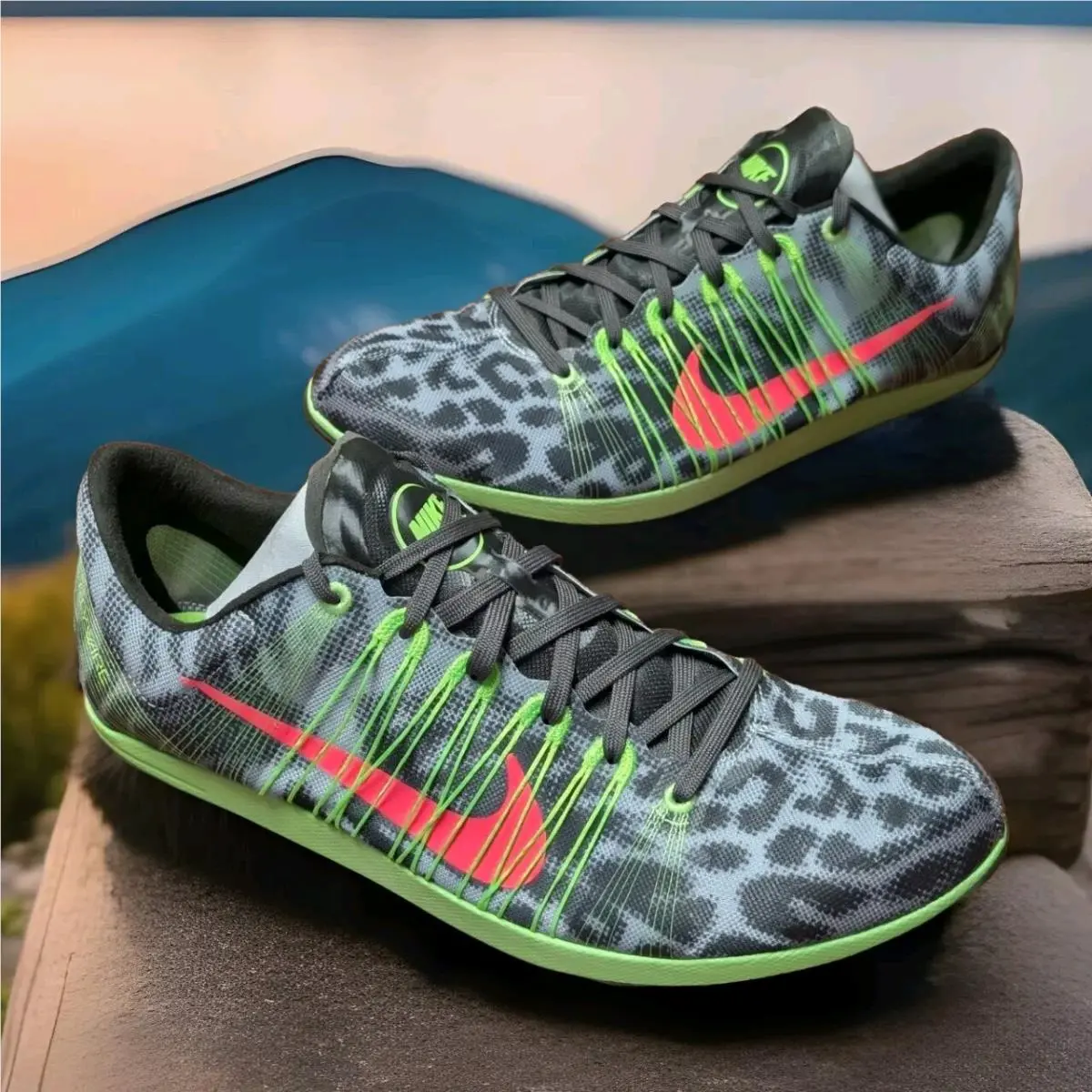Mens Nike Zoom Victory XC 2 Cross Country Shoes Spikes Wolf Gray Lime Sz 12