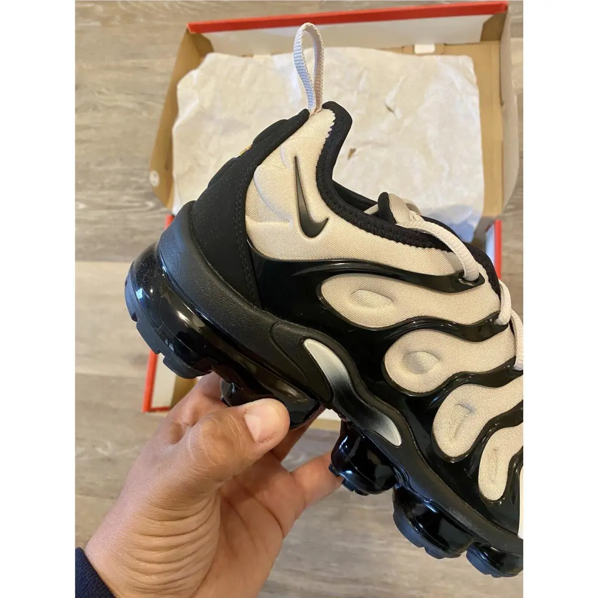 Nike shoes - Nike Air Vapormax Plus - Air Vapormax Plus - DH0860-100 - Light Orewood-Brown-Black (UPC: 194954121406) 8