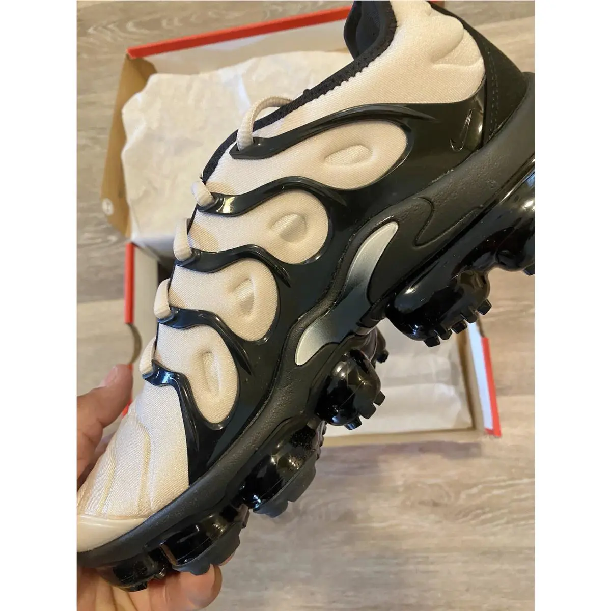 Nike shoes - Nike Air Vapormax Plus - Air Vapormax Plus - DH0860-100 - Light Orewood-Brown-Black (UPC: 194954121406) 2