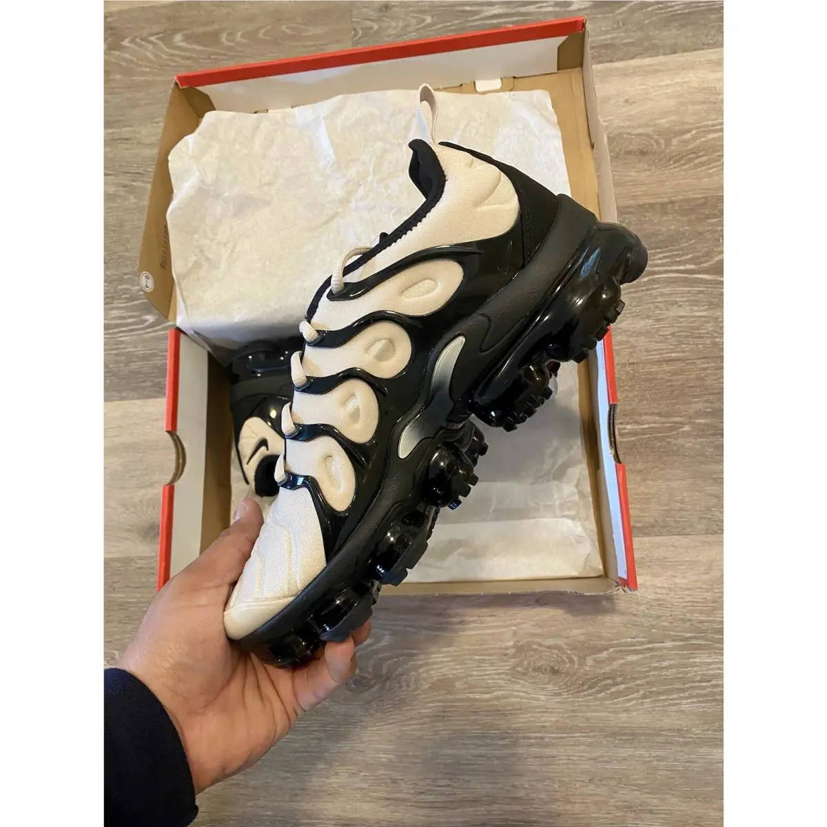 Nike shoes - Nike Air Vapormax Plus - Air Vapormax Plus - DH0860-100 - Light Orewood-Brown-Black (UPC: 194954121406) 3