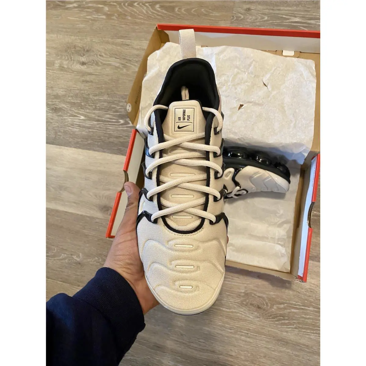 Nike shoes - Nike Air Vapormax Plus - Air Vapormax Plus - DH0860-100 - Light Orewood-Brown-Black (UPC: 194954121406) 4