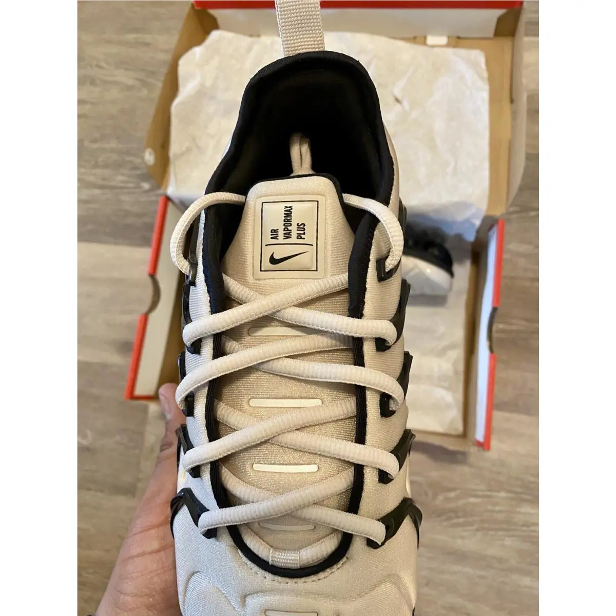 Nike shoes - Nike Air Vapormax Plus - Air Vapormax Plus - DH0860-100 - Light Orewood-Brown-Black (UPC: 194954121406) 6