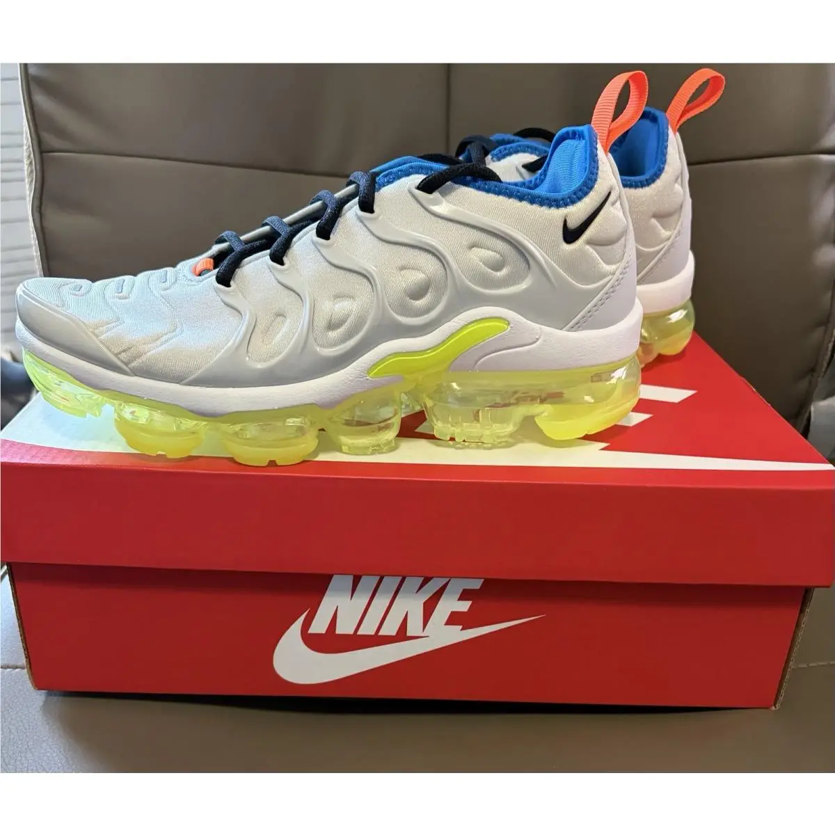 Nike shoes - Nike Air Vapormax Plus - Air Vapormax Plus - DQ4695 001 - Photon Dust / Black - Volt (UPC: 195866017399) 9