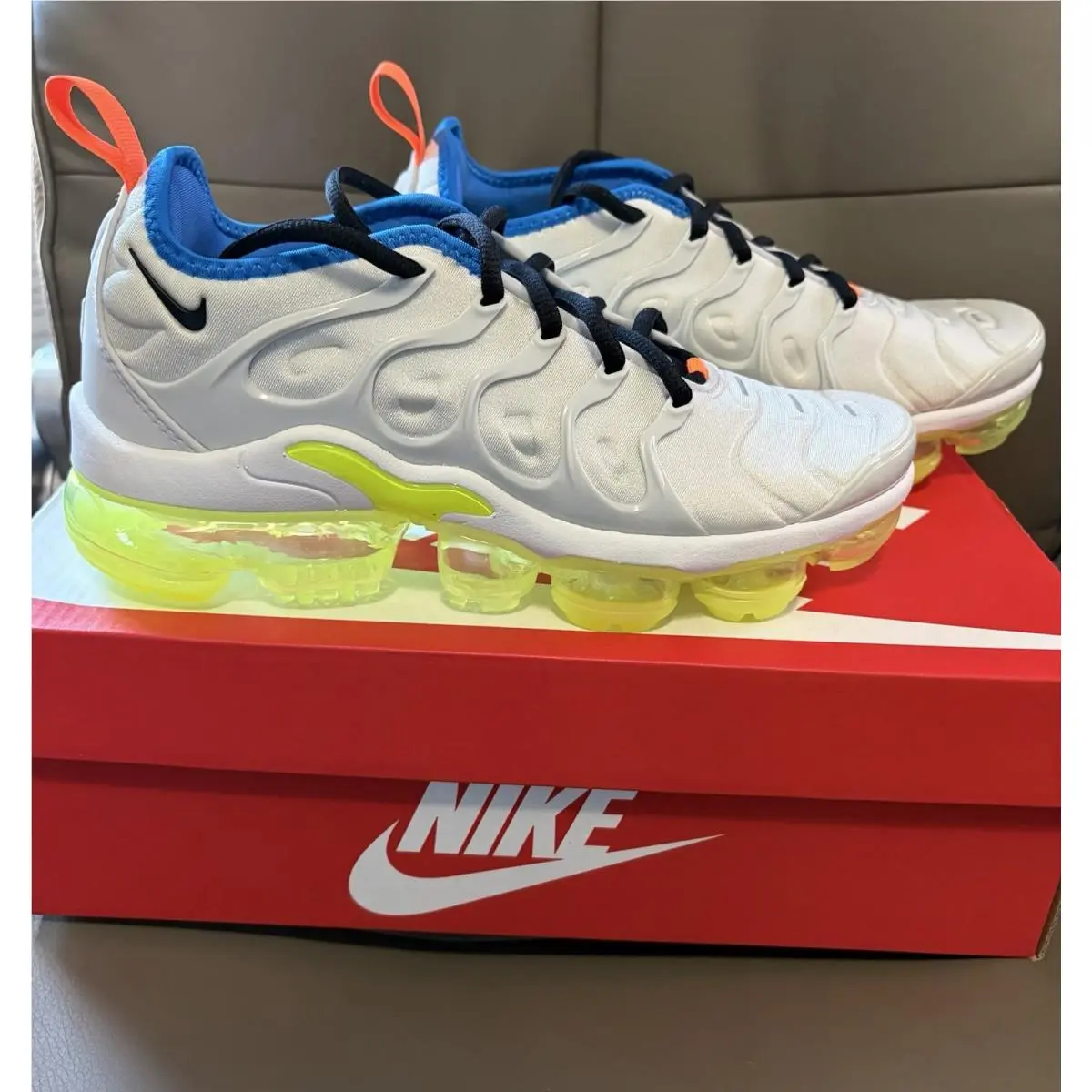 Nike shoes - Nike Air Vapormax Plus - Air Vapormax Plus - DQ4695 001 - Photon Dust / Black - Volt (UPC: 195866017399) 11