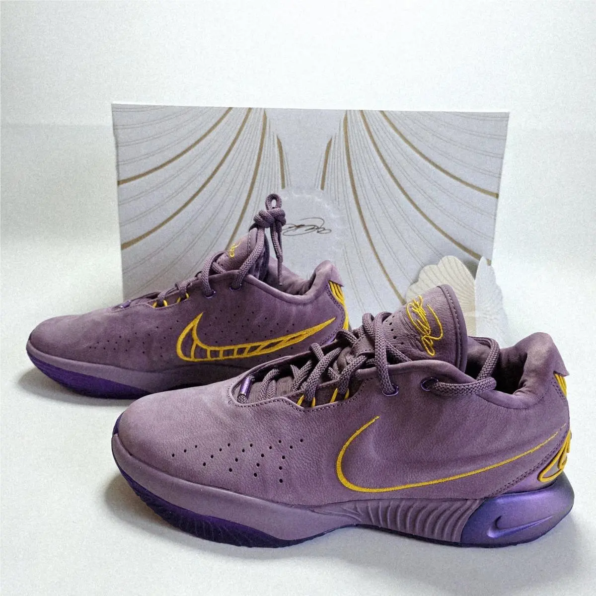 Nike Lebron Xxi Freshwater Men’s 11 Violet Gold Basketball Shoes