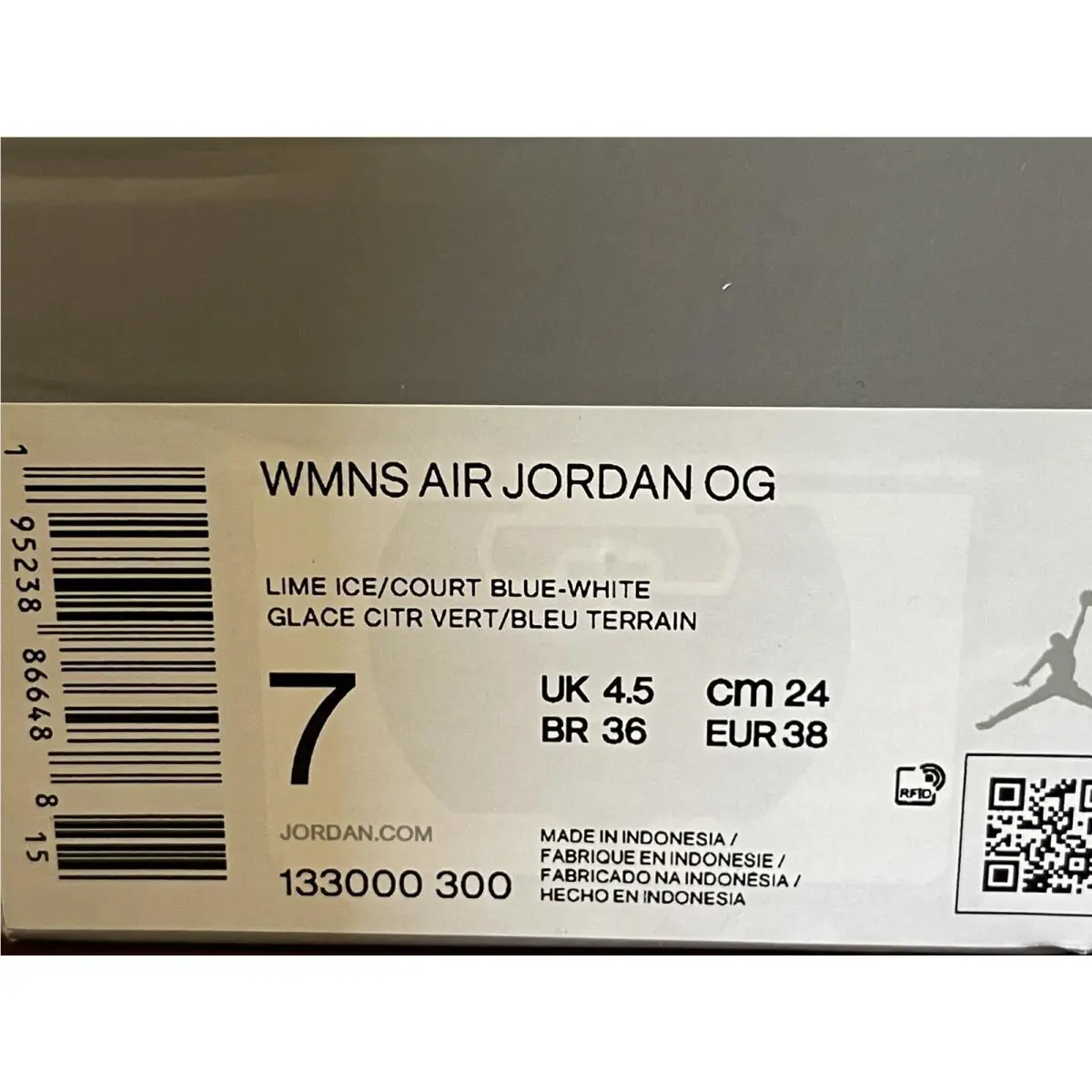 Nike shoes - Air Jordan OG - Air - 133000-300 - Lime Ice (UPC: 0195238866488) 6