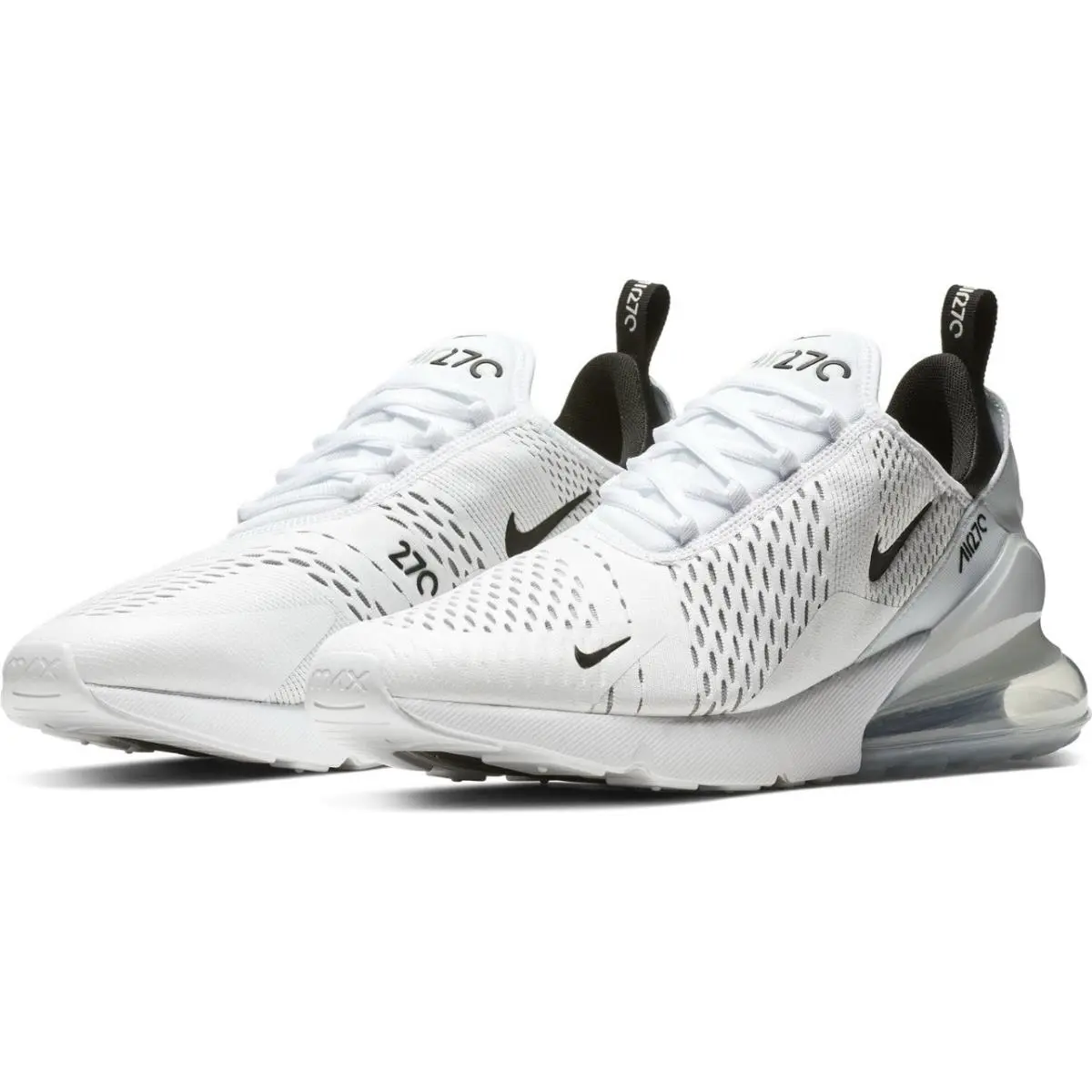 Nike Air Max 270 White Black AH8050 9.5 Women’s 8 Men`s Running Fashion Comfort