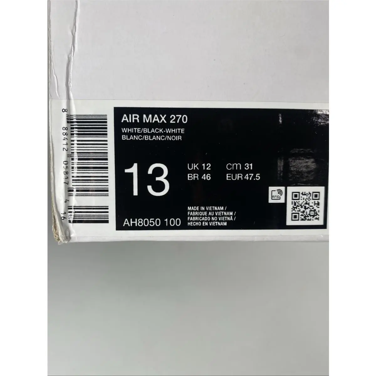 Nike shoes - Nike Air Max 270 - Air Max - AH8050-100 - Black (UPC: 888412058174) 6