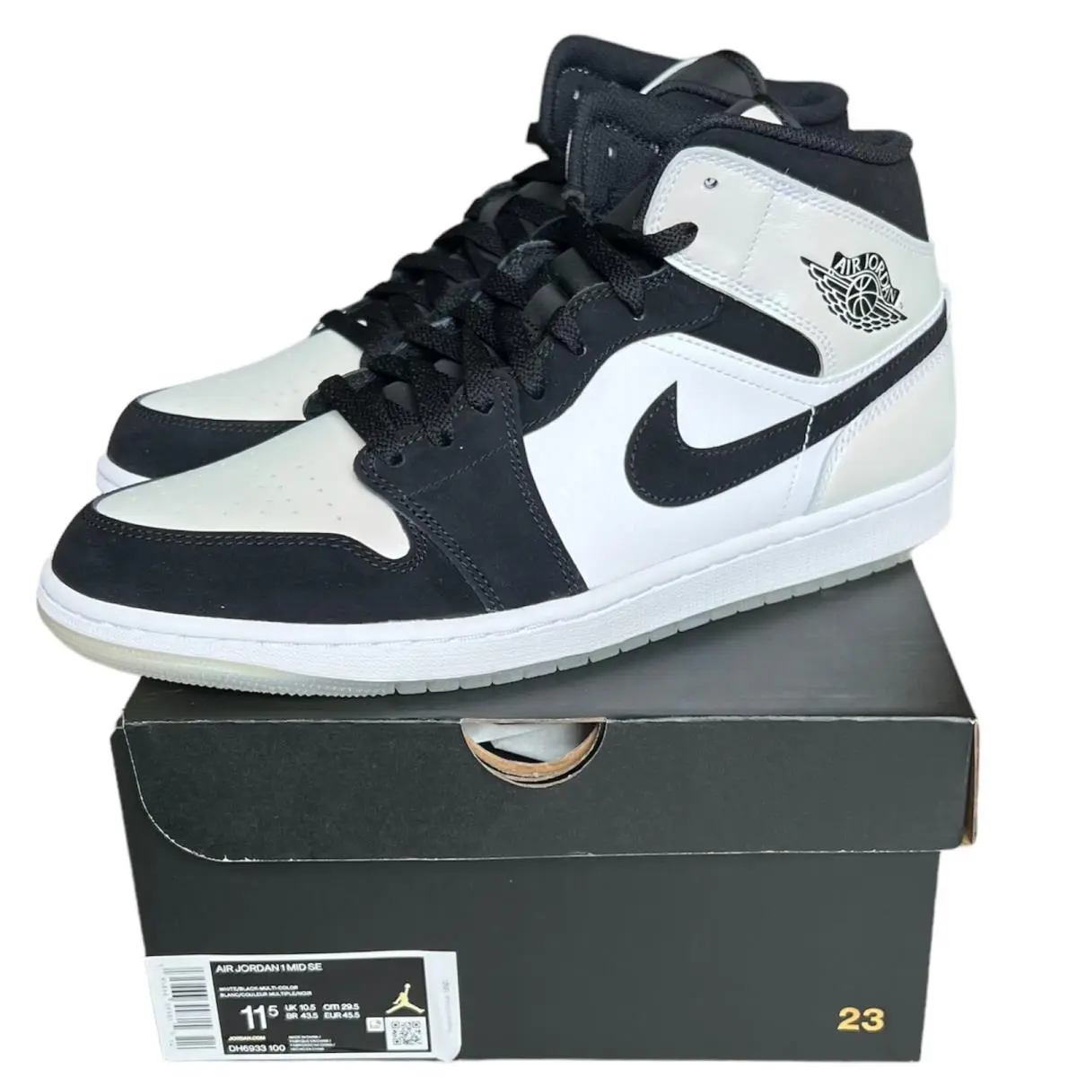 Nike shoes - Nike Air Jordan 1 Mid SE - DH6933-100 - Black White 0