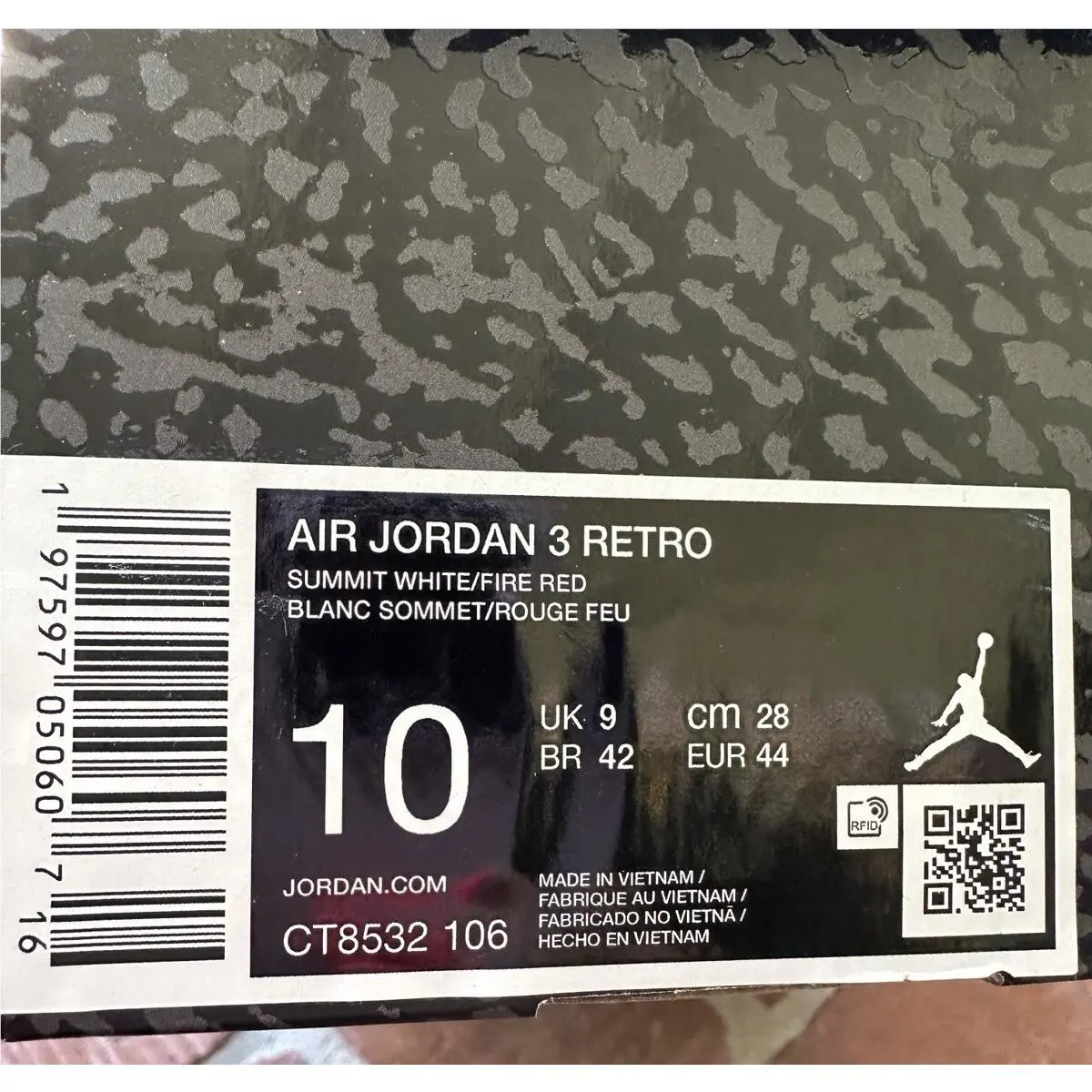 Nike shoes - Air Jordan 3 - Air - CT8532 106 - White & Cement Grey 4