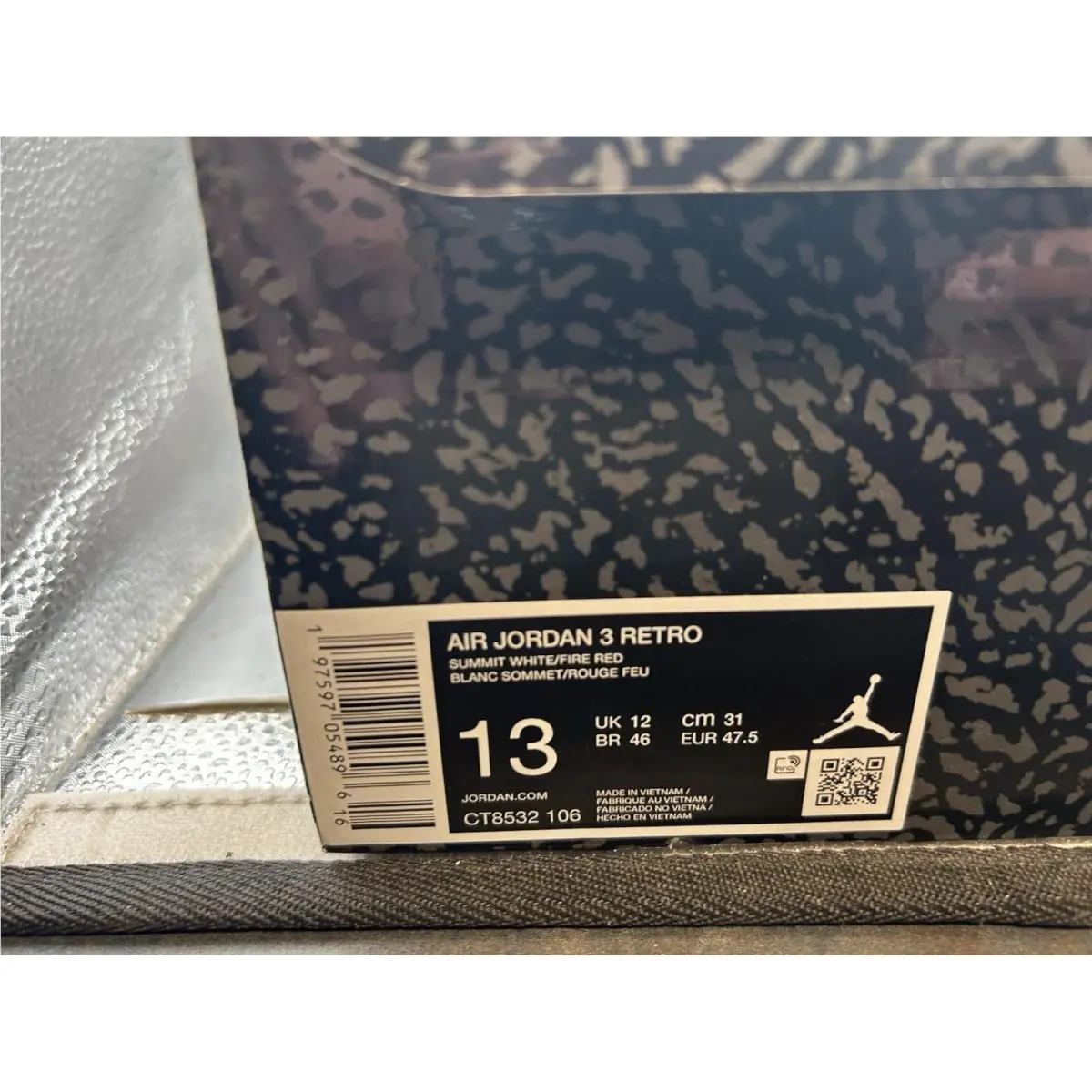 Nike shoes - Air Jordan 3 - Air - CT8532-106 - Gray 9