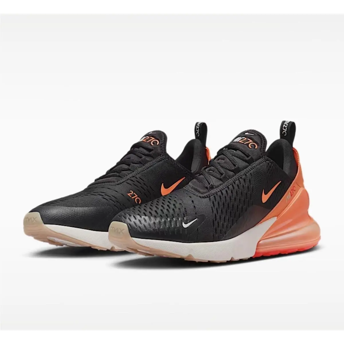 AH8050-030 Nike Air Max 270 Black/total-orange Noir/crimson Mens Sz 10.5