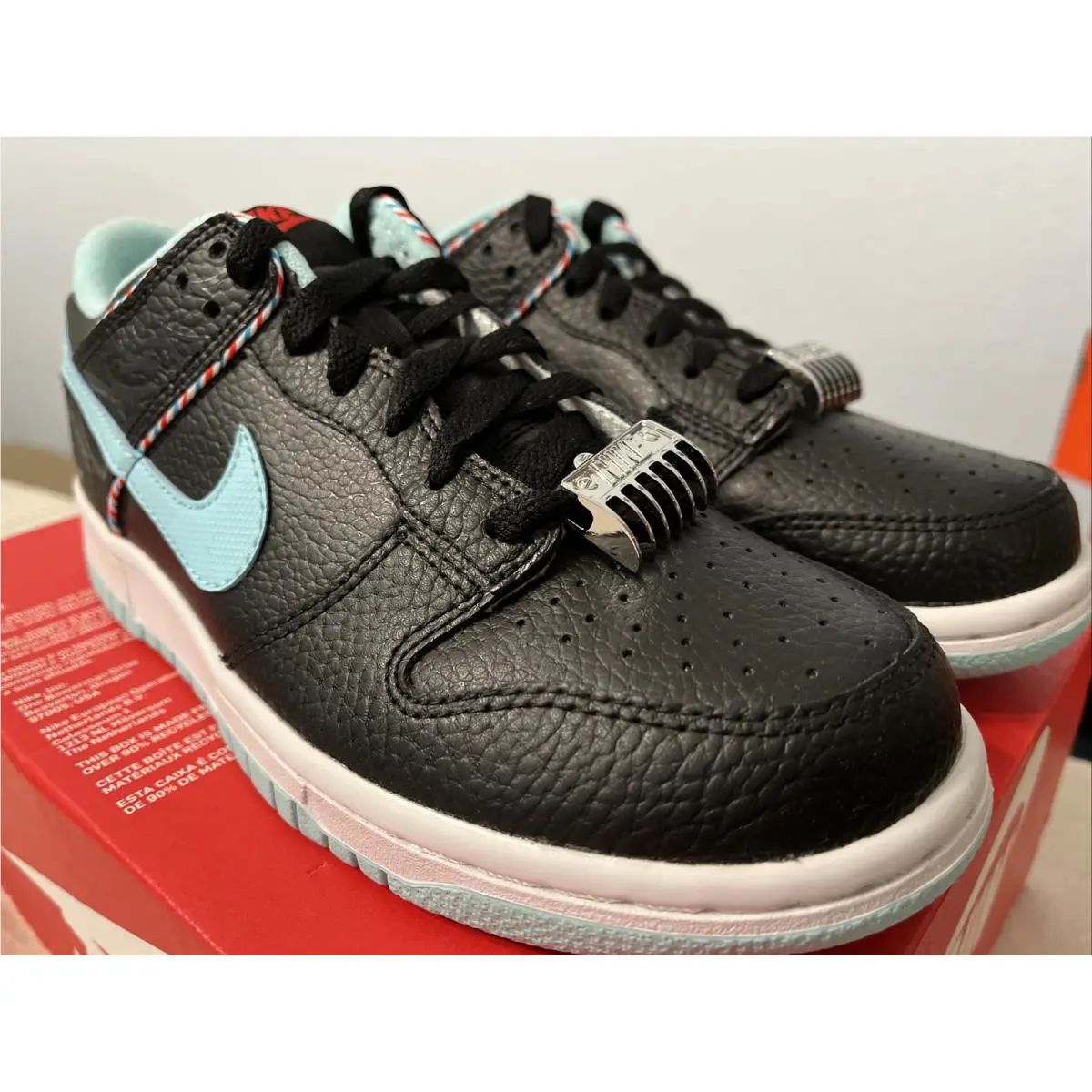 Nike shoes - Nike Dunk Low SE GS - DN3351-001 - Black/Copa-White Chile red 4