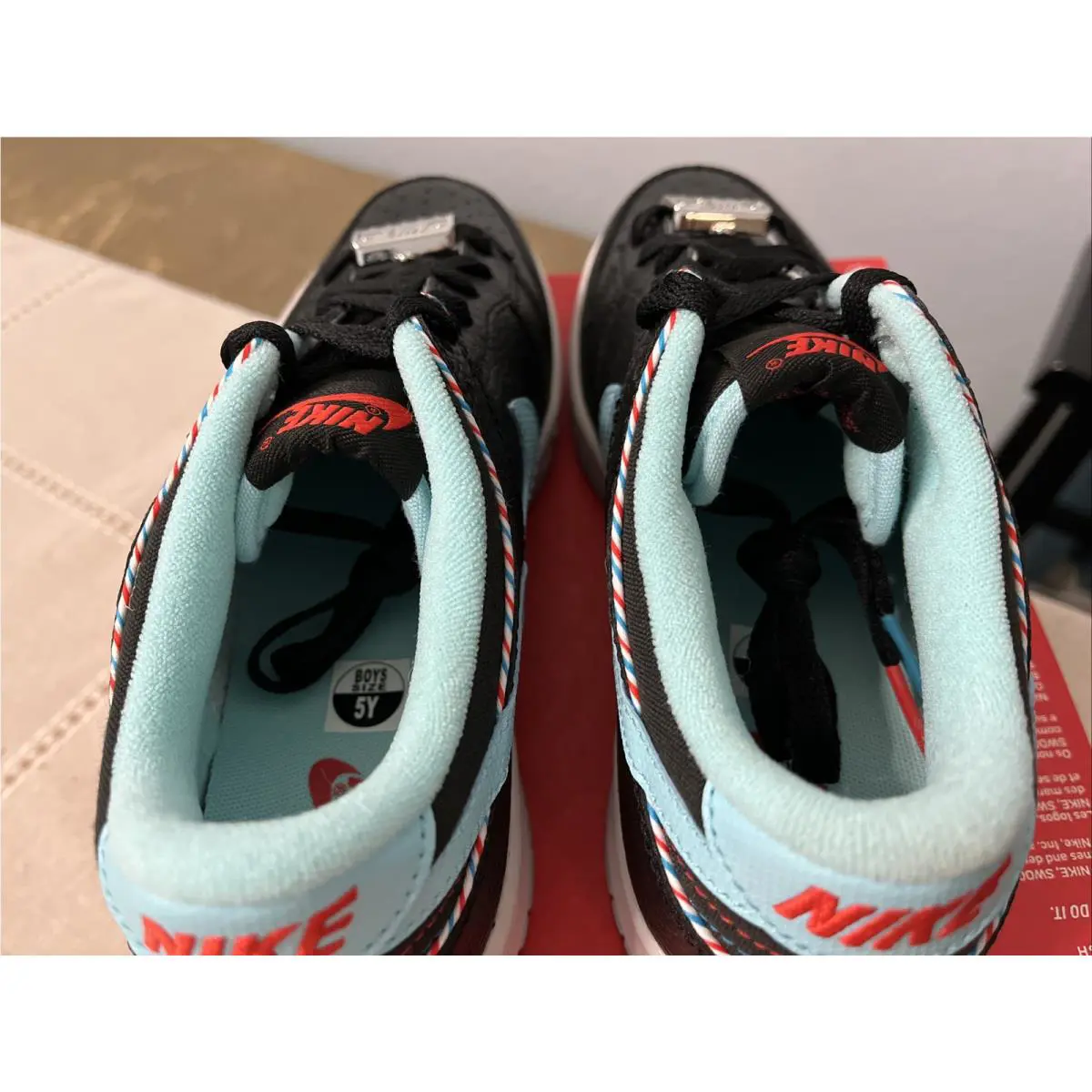 Nike shoes - Nike Dunk Low SE GS - DN3351-001 - Black/Copa-White Chile red 7