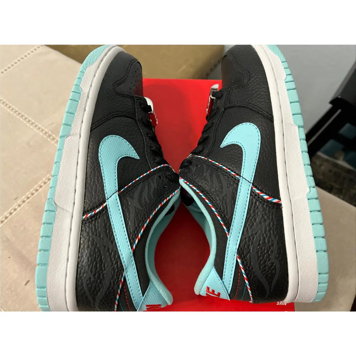 Nike shoes - Nike Dunk Low SE GS - DN3351-001 - Black/Copa-White Chile red 8
