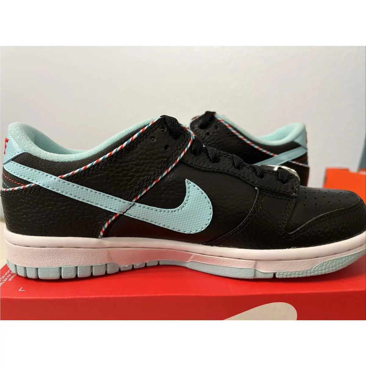 Nike shoes - Nike Dunk Low SE GS - DN3351-001 - Black/Copa-White Chile red 1