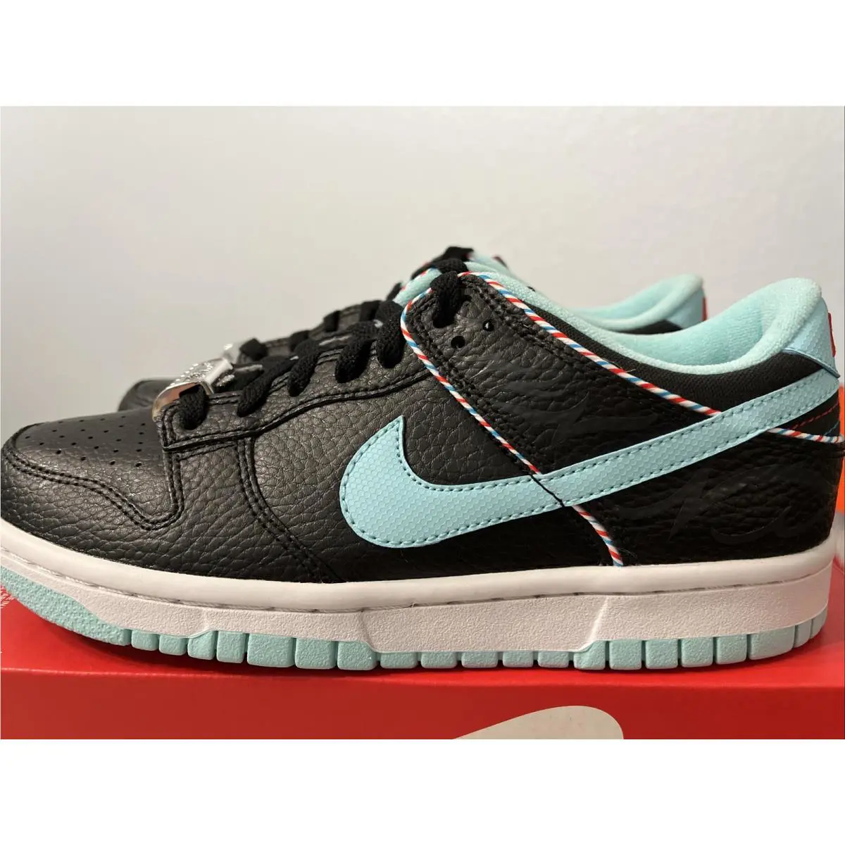 Nike shoes - Nike Dunk Low SE GS - DN3351-001 - Black/Copa-White Chile red 2