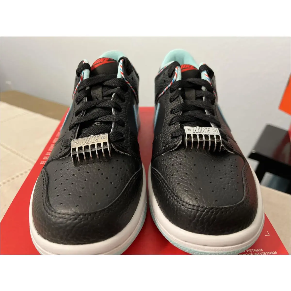 Nike shoes - Nike Dunk Low SE GS - DN3351-001 - Black/Copa-White Chile red 3
